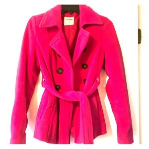 Hot pink pea coat